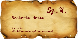 Szekerka Metta névjegykártya